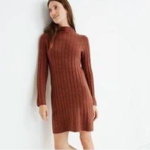 Madewell Ribbed Mockneck Sweater Dress